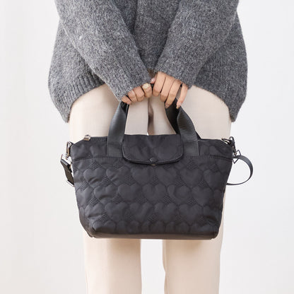 ハート シルエット 2WAY ショルダー バッグ BAG トートバッグ (N92-050)