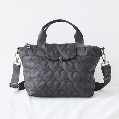 ハート シルエット 2WAY ショルダー バッグ BAG トートバッグ (N92-050)