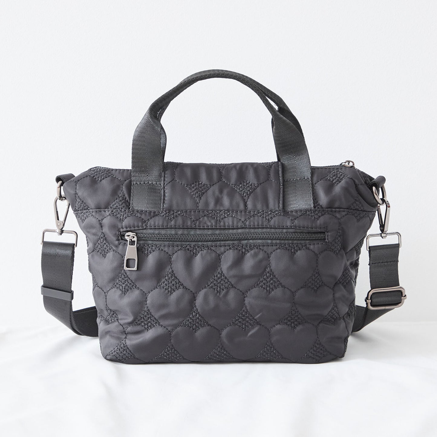 ハート シルエット 2WAY ショルダー バッグ BAG トートバッグ (N92-050)