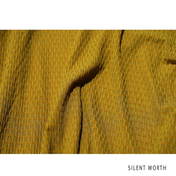 【M】シアージャカードバルーンプルオーバー ぽわん袖 クルーネック 透け感 大人可愛い SILENT WORTH