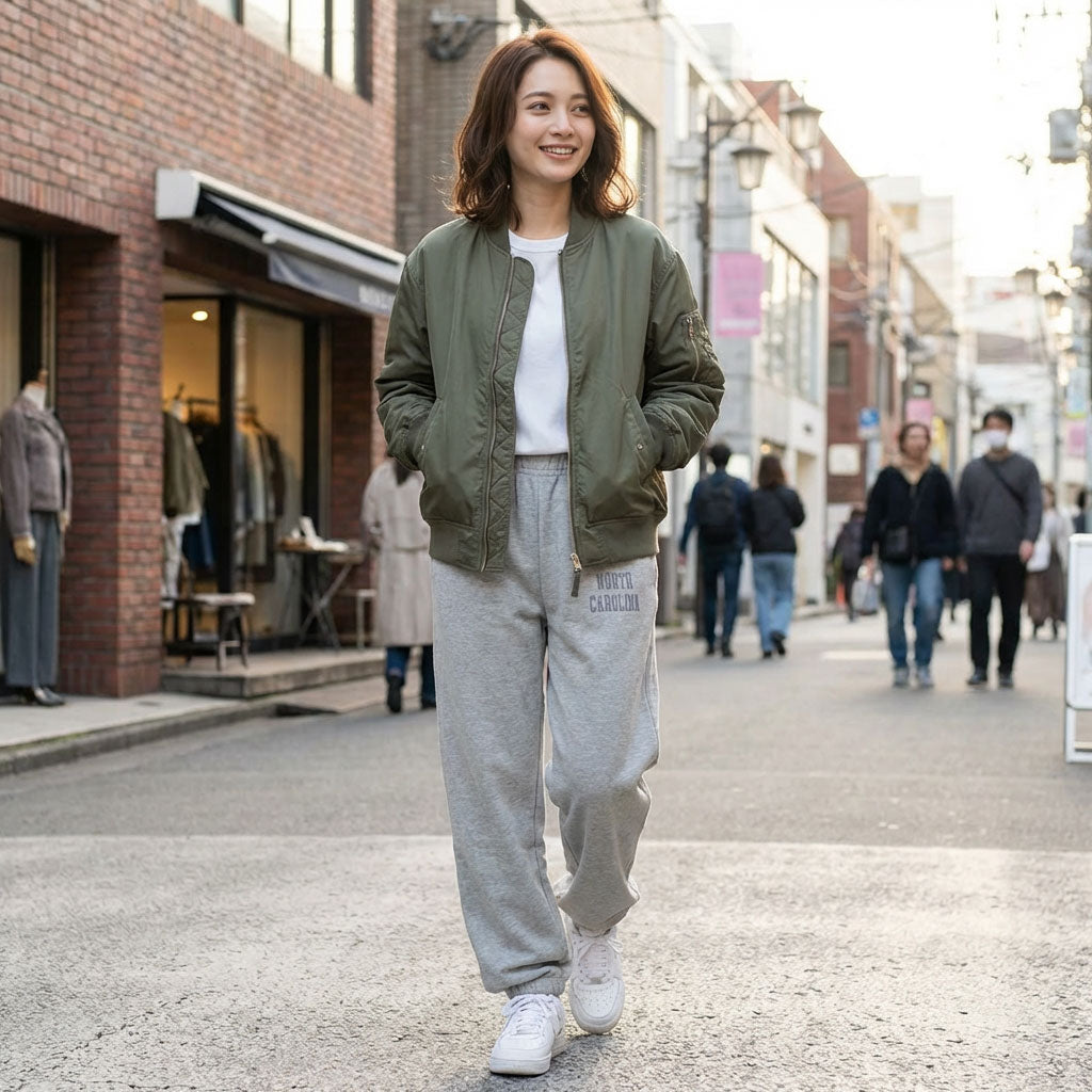 【ユニセックス】裏毛スウェットパンツ 綿100% 肉厚 洗い加工 リラックス ロゴ Sans Souci 34+