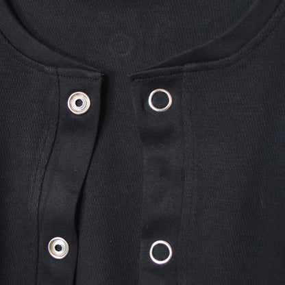 【フリー】ハニカムストレッチ袖ボリュームカーディガン 綿混 スナップボタン 肉厚 羽織り Sans Souci 34+