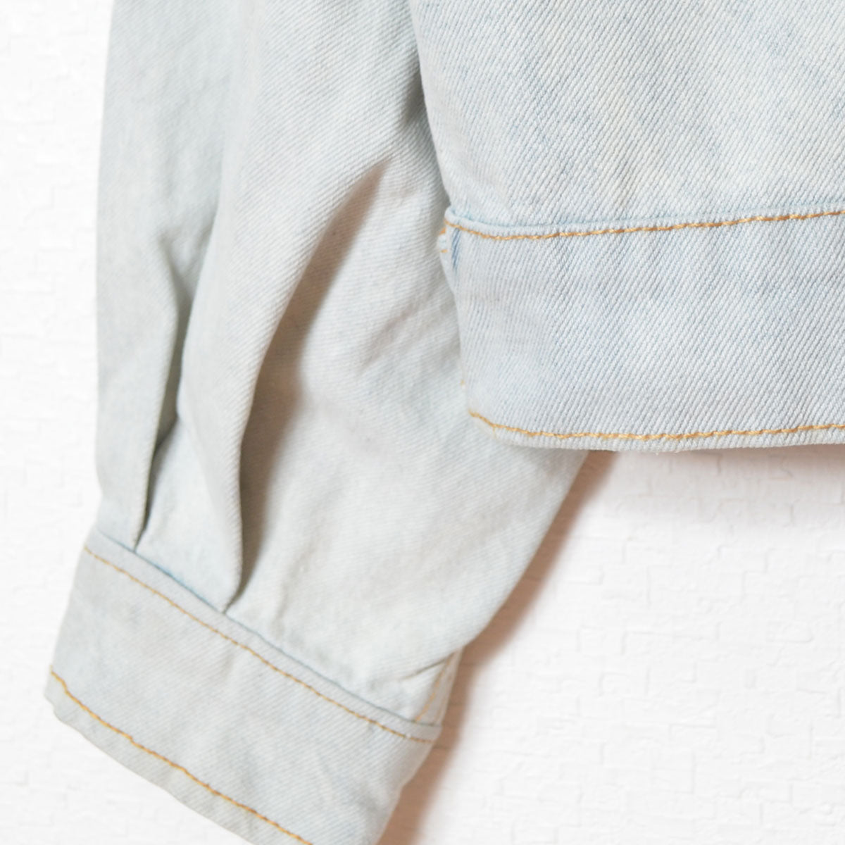 【フリー】袖ボリュームデニムジャケット 綿100% Gジャン 春アウター 羽織り Sans Souci 34+