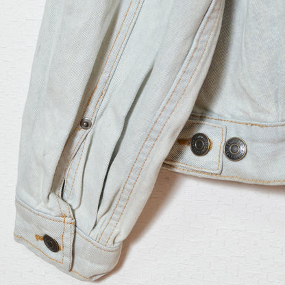 【フリー】袖ボリュームデニムジャケット 綿100% Gジャン 春アウター 羽織り Sans Souci 34+