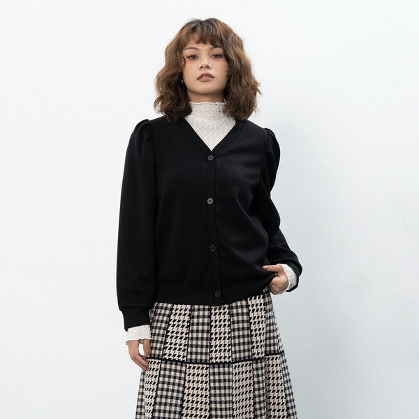 【M〜L】タックスリーブカーディガン｜Fal'beu レディース 秋冬 長袖 羽織り シンプル 13774588