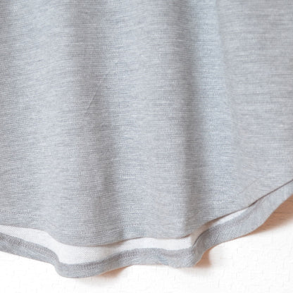 【フリー】リップルダブルフェイス裾ラウンド長袖Tシャツ 綿混 肉厚 カットソー 春 Sans Souci 34+