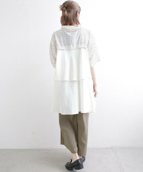 【M〜L】ワンサイドプリーツ ワイドパンツ｜アシンメトリーデザイン・ウエストゴム・ポリエステルストレッチ・comme soi 13833707