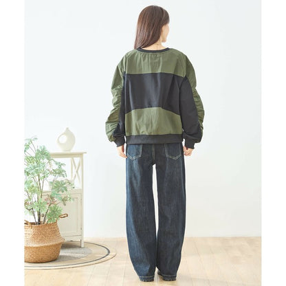 【M〜L・L〜LL】ウエストドローストリングストレートデニム｜TRUBE レディース ジーンズ 体型カバー ゆったり N52-132A