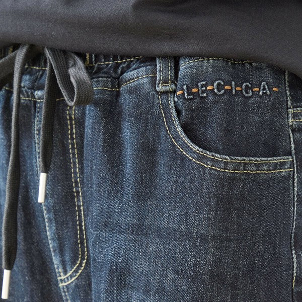 【M〜L・L〜LL】ウエストドローストリングストレートデニム｜TRUBE レディース ジーンズ 体型カバー ゆったり N52-132A