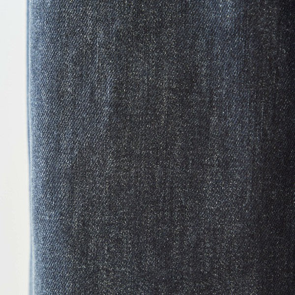 【M〜L・L〜LL】ウエストドローストリングストレートデニム｜TRUBE レディース ジーンズ 体型カバー ゆったり N52-132A