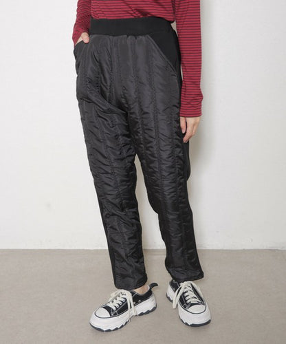 【M/L/LL】裏シャギーダウン風中綿パンツ｜縦キルト・あったかボトム・Economico・13945101