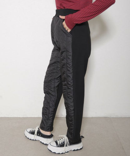 【M/L/LL】裏シャギーダウン風中綿パンツ｜縦キルト・あったかボトム・Economico・13945101