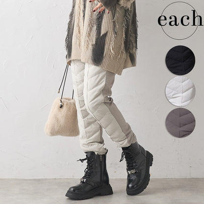 【M〜LL】ダウンフェザーVデザインパンツ｜each