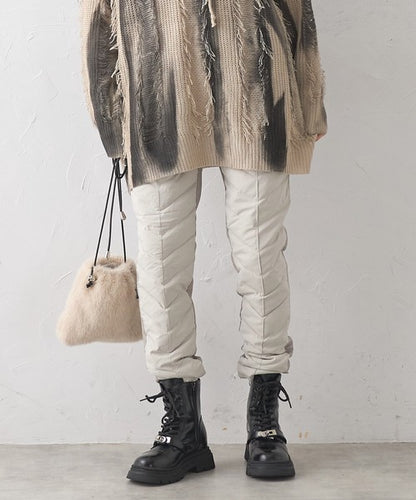 【M〜LL】ダウンフェザーVデザインパンツ｜each