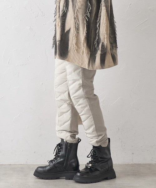 【M〜LL】ダウンフェザーVデザインパンツ｜each