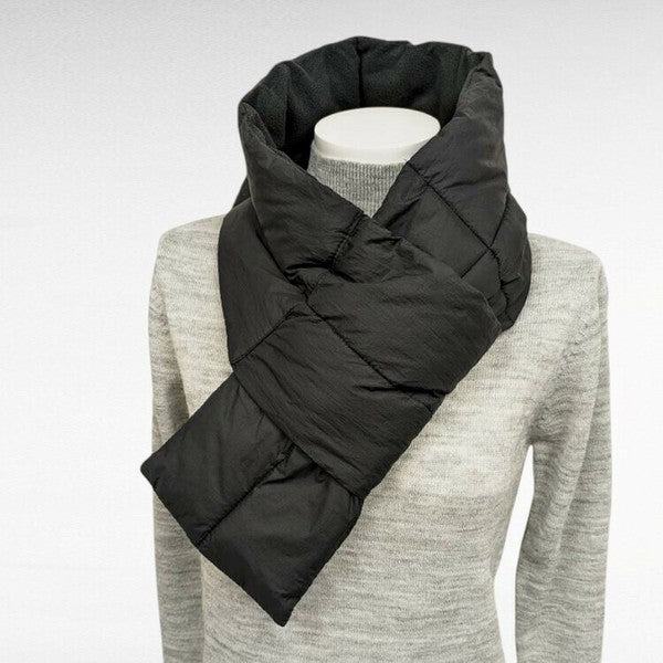 吸湿発熱＆蓄熱保温素材 中綿キルティングティペットマフラー｜軽量 暖かい コンパクト 防寒 レディース メンズ ユニセックス 13112