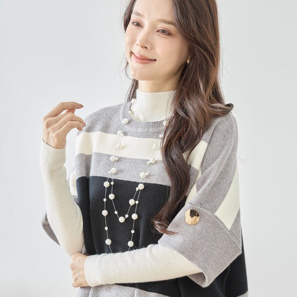 フェイクパール繊細チェーンネックレス｜TRUBE