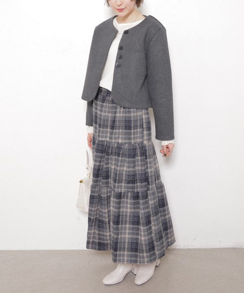 【フリー】Vネックノーカラージャケット｜上品・着映え・オケージョン・chouchou・14100890