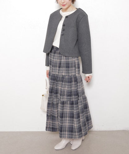 【フリー】Vネックノーカラージャケット｜上品・着映え・オケージョン・chouchou・14100890