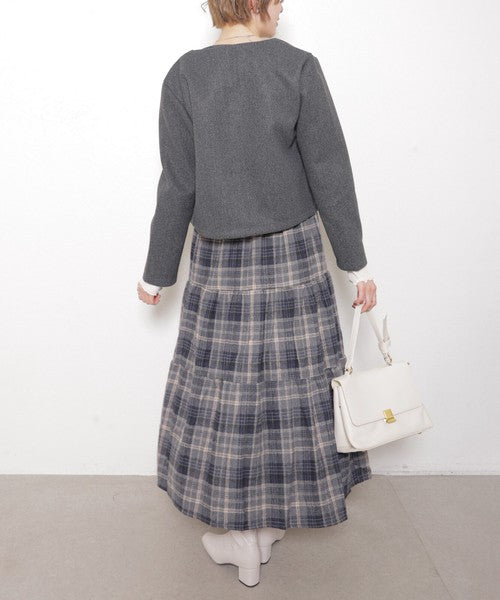 【フリー】Vネックノーカラージャケット｜上品・着映え・オケージョン・chouchou・14100890