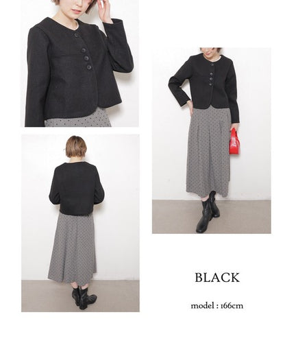 【フリー】Vネックノーカラージャケット｜上品・着映え・オケージョン・chouchou・14100890