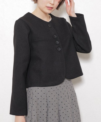 【フリー】Vネックノーカラージャケット｜上品・着映え・オケージョン・chouchou・14100890