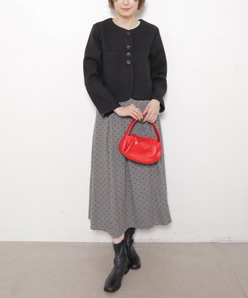 【フリー】Vネックノーカラージャケット｜上品・着映え・オケージョン・chouchou・14100890