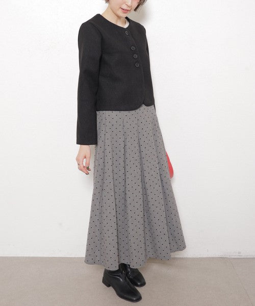 【フリー】Vネックノーカラージャケット｜上品・着映え・オケージョン・chouchou・14100890