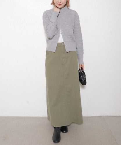 【M〜L】あったかジャガードニットブルゾン｜ダブルジップ・立ち襟｜軽くて暖かい秋冬アウター｜ジャガード柄｜長袖トップス｜14105044