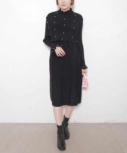 【フリー】パールベスト付きアンサンブルワンピース｜大人可愛い・上品・着映え・chouchou・14117925