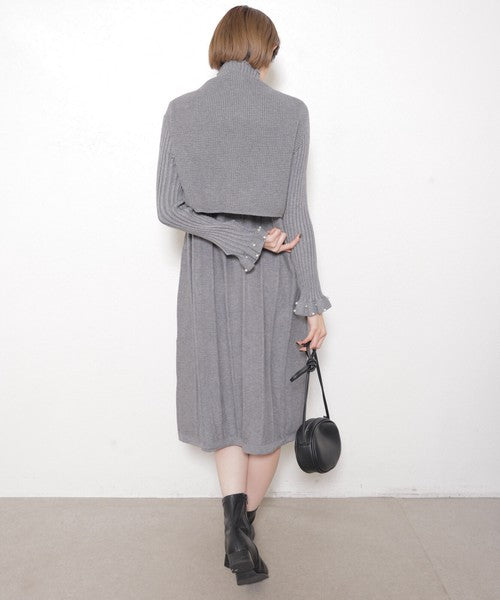 【フリー】パールベスト付きアンサンブルワンピース｜大人可愛い・上品・着映え・chouchou・14117925