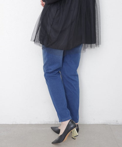 【M・L】発熱裏起毛テーパードデニムパンツ｜chouchou