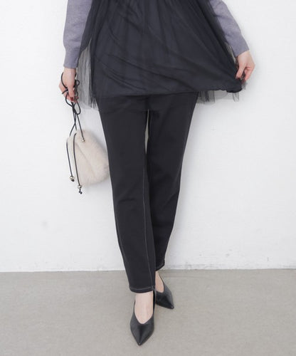 【M・L】発熱裏起毛テーパードデニムパンツ｜chouchou