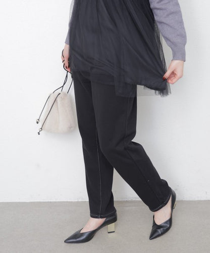 【M・L】発熱裏起毛テーパードデニムパンツ｜chouchou