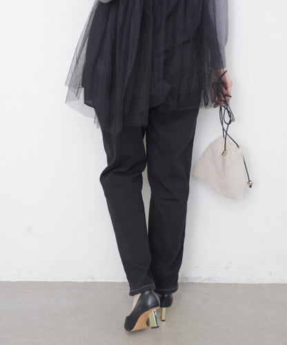 【M・L】発熱裏起毛テーパードデニムパンツ｜chouchou