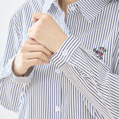 無地 白 刺繍モチーフ ロングシャツ チュニック 長袖 綿100 前後差 ゆったり