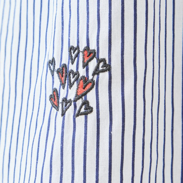 無地 白 刺繍モチーフ ロングシャツ チュニック 長袖 綿100 前後差 ゆったり