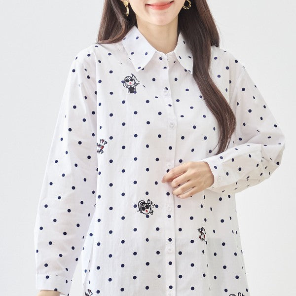 無地 白 刺繍モチーフ ロングシャツ チュニック 長袖 綿100 前後差 ゆったり