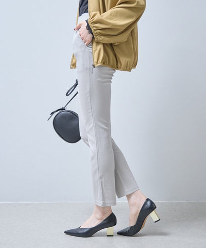 タック入り ハイテンションパンツ スーパーストレッチ ウエストゴム 美脚 テーパード