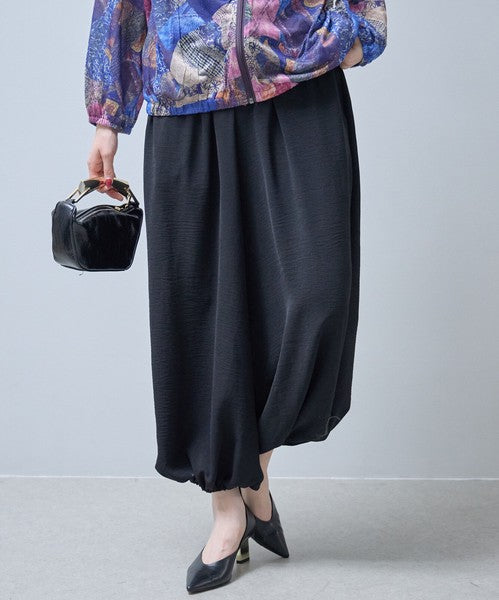 アラジンパンツ サルエル 裾ゴム ウエストゴム ゆったり 体型カバー ボトムス 春夏