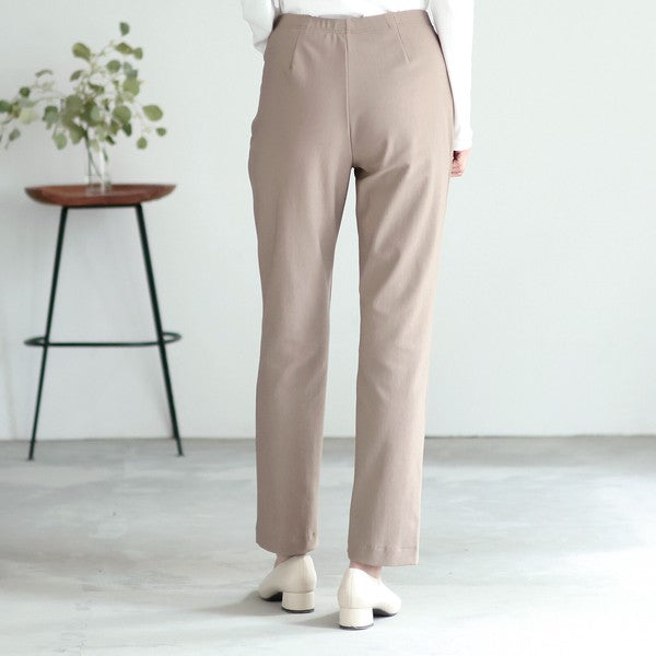 日本製 プレミアムストレッチ テーパード パンツ ポケット付 美脚 すっきり 秋冬 M L LL