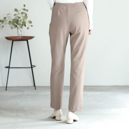 日本製 プレミアムストレッチ テーパード パンツ ポケット付 美脚 すっきり 秋冬 M L LL