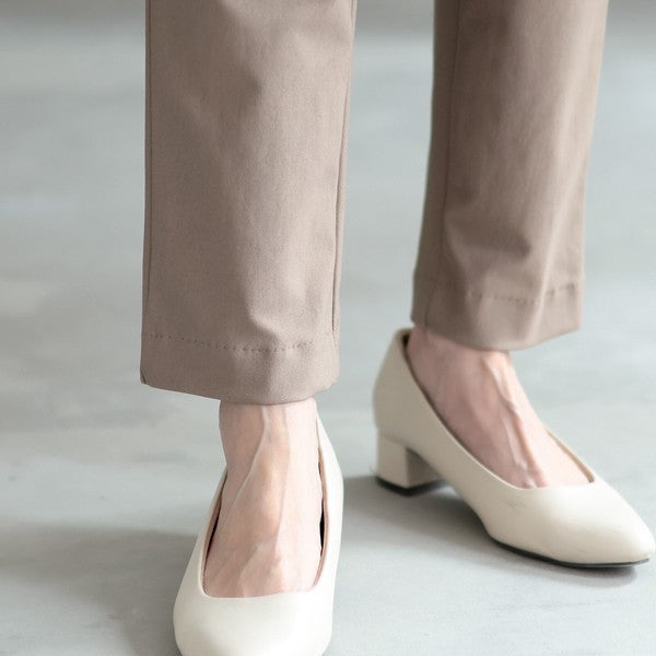 日本製 プレミアムストレッチ テーパード パンツ ポケット付 美脚 すっきり 秋冬 M L LL