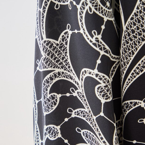 フラワーライン ジップジャケット 花柄 総柄 ノーカラー ブルゾン ライトアウター