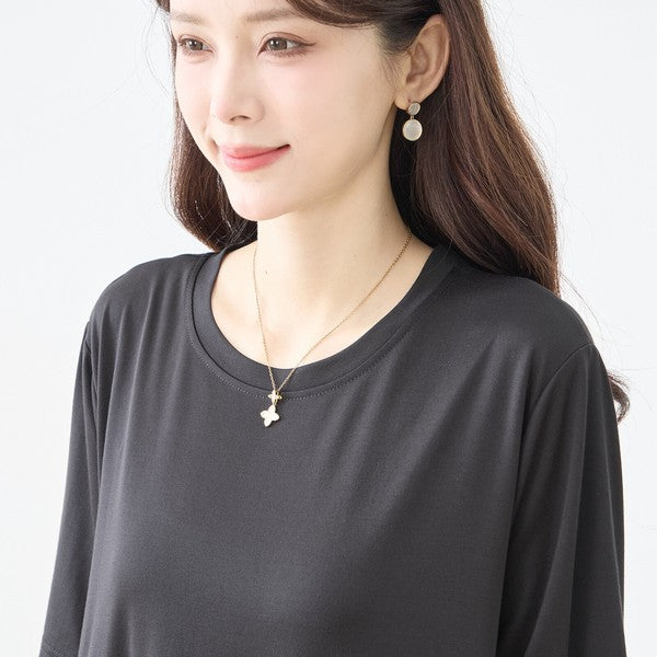 サークル柄 チュール 切替 ドッキング ワンピース 半袖 異素材 ゆったり L-LL