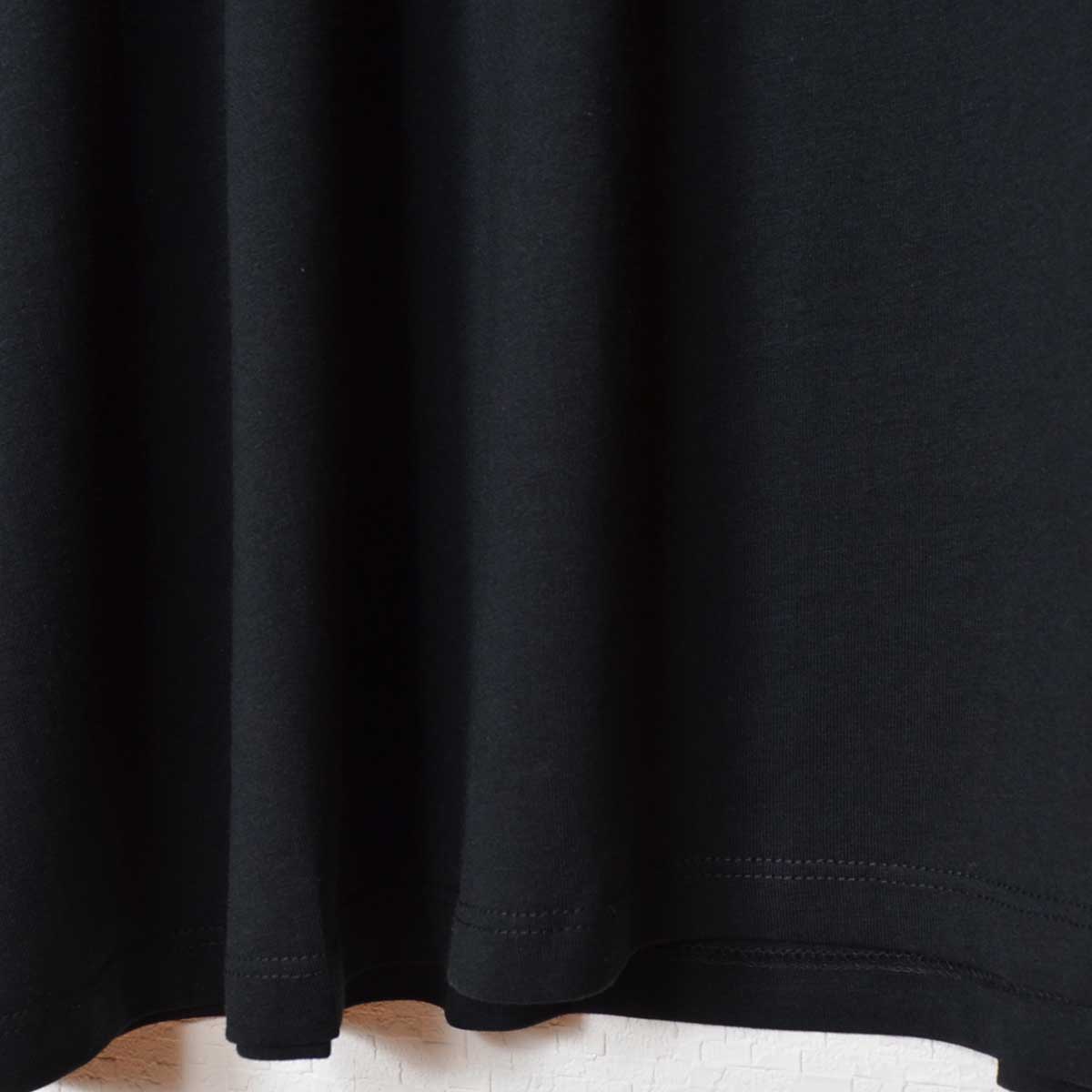 綿100% フレンチスリーブ フレア Tシャツ チュニック ゆったり 体型カバー M