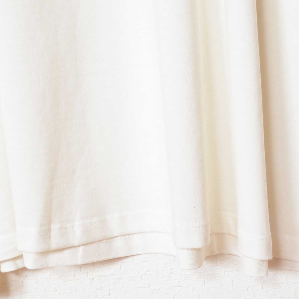 綿100% フレンチスリーブ フレア Tシャツ チュニック ゆったり 体型カバー M