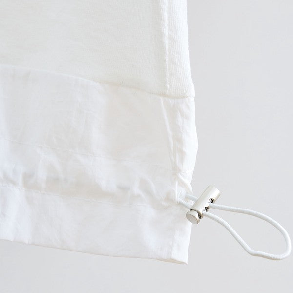 パリジェンヌ グラフィック 異素材切替 ドロスト Tシャツ 半袖 ゆったり M-L