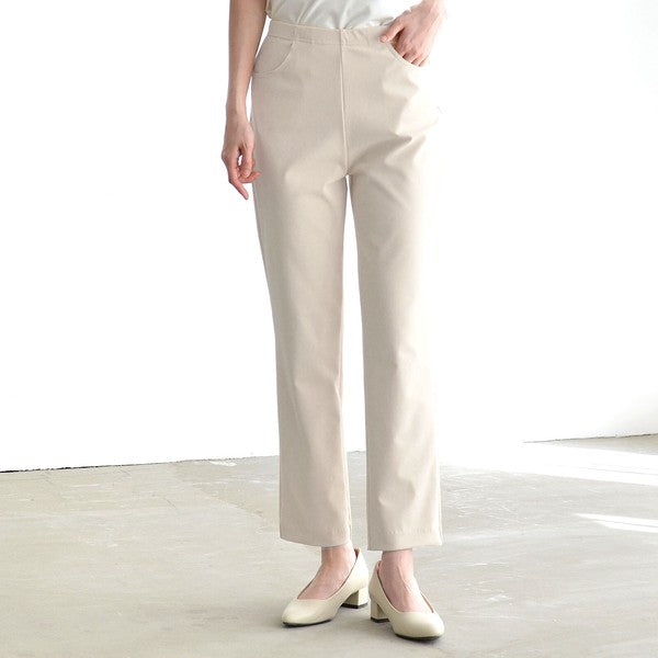 【M/L/LL】日本製 クロップドパンツ シェルタリングポケット付き｜UV対策・ハイテンション素材・ストレッチ・体型カバー