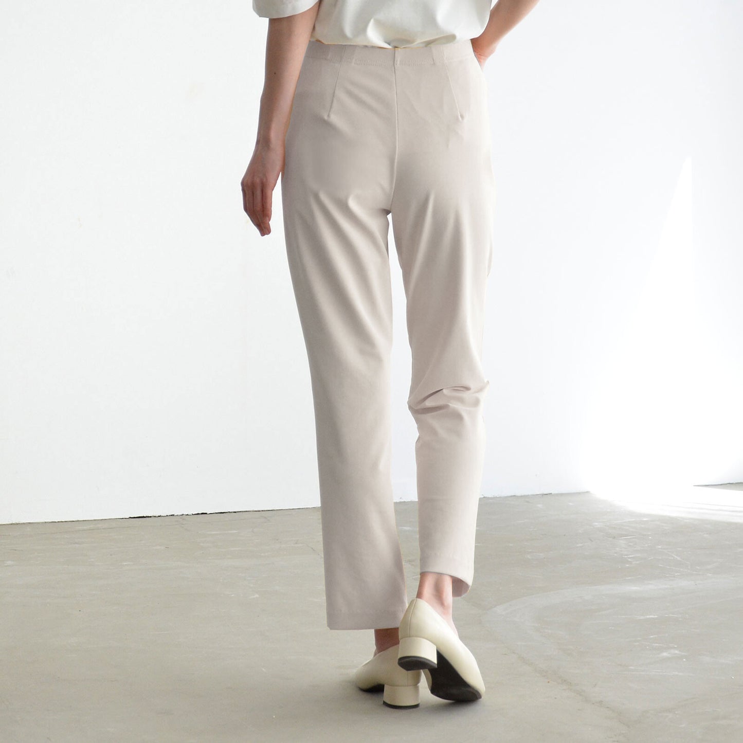 【M/L/LL】日本製 クロップドパンツ シェルタリングポケット付き｜UV対策・ハイテンション素材・ストレッチ・体型カバー